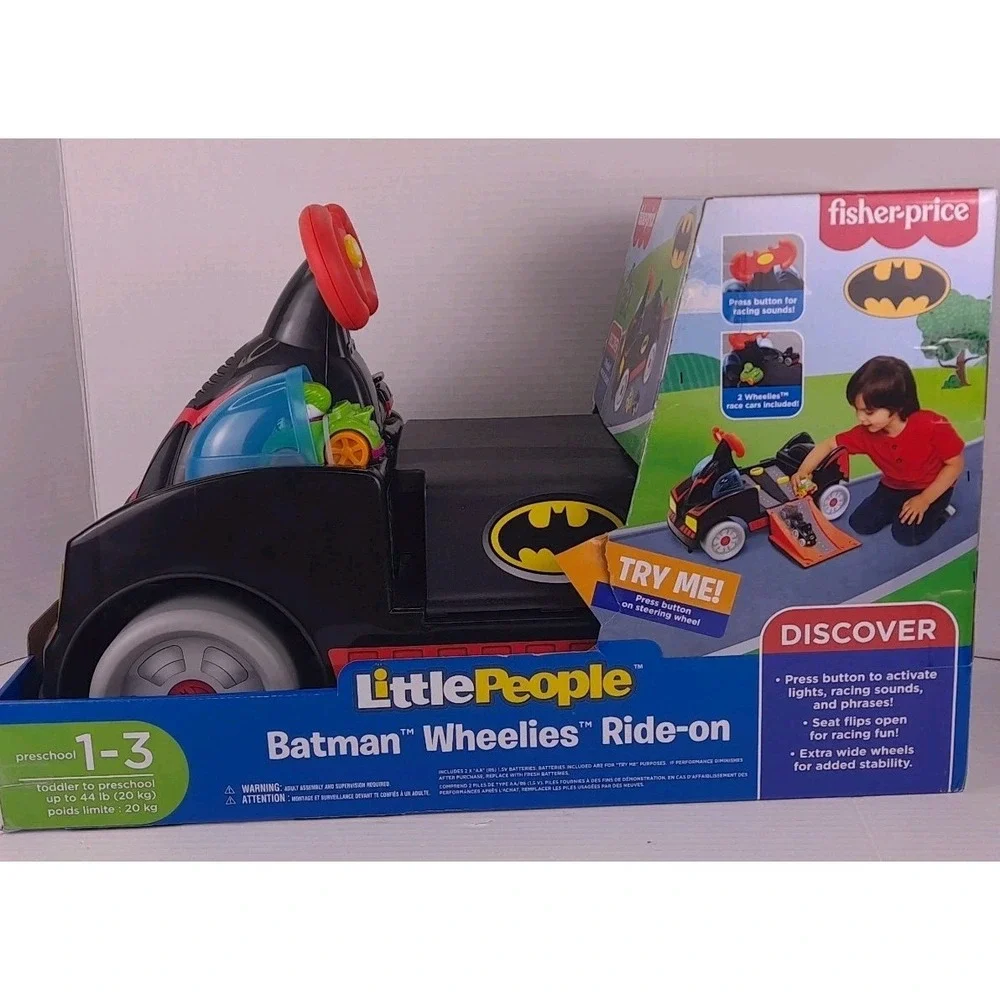 Fisher Price Little‎ People Batman Wheelies Ride On Toddler To Preschool New